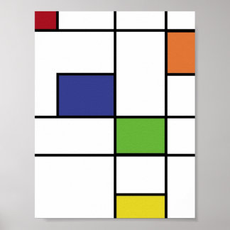 幾何学的デザイン ポスター