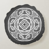 幾何学的デザイン ラウンドクッション (裏面)