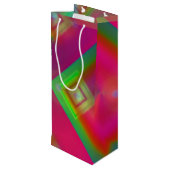 幾何学的デザイン ワインギフトバッグ (裏面アングル)