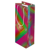 幾何学的デザイン ワインギフトバッグ (正面アングル)