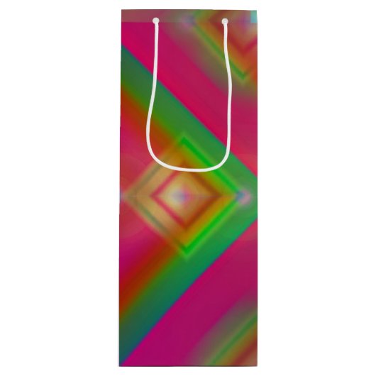 幾何学的デザイン ワインギフトバッグ (正面)