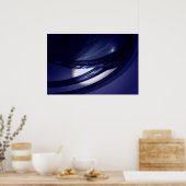 幾何学的デジタル抽象芸術アートポスタープリント ポスター (キッチン)