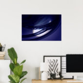 幾何学的デジタル抽象芸術アートポスタープリント ポスター (ホームオフィス)