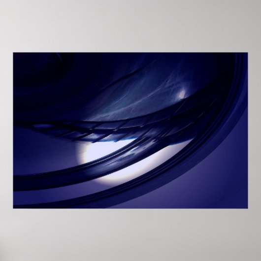 幾何学的デジタル抽象芸術アートポスタープリント ポスター (正面)