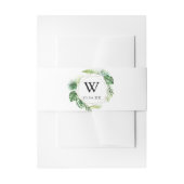 幾何学的デスティネーションモノグラム結婚式招待状 招待状ベリーバンド (正面例)