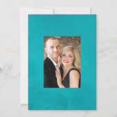 幾何学的トロピカルオーキッドのウェディングフォト セーブザデート (裏面)