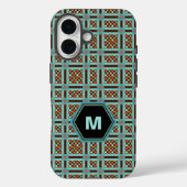 幾何学的ドットと正方形モノグラム Case-Mate iPhoneケース (裏面)