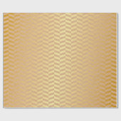 幾何学的ナチュラルカートピンクゴールデンジグザグ ラッピングペーパー (フラット)