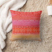 幾何学的ナバホパターンピンクボヘミアンBOHO砂漠 クッション (ブランケット)