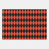 幾何学的ハパターン(の模様が)あるロウィン ラッピングペーパーシート (正面2)