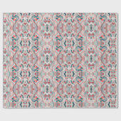 幾何学的ハートストリングバレンタインのラッピング紙 ラッピングペーパー (フラット)