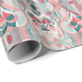 幾何学的ハートストリングバレンタインのラッピング紙 ラッピングペーパー (ロールコーナー)