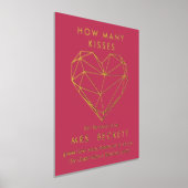 幾何学的ハートバレンタインデーブライダルシャワー 箔ポスター (レイダウン)