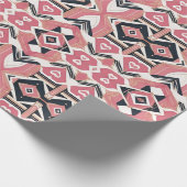 幾何学的ハートビートバレンティンデイラッピング紙 ラッピングペーパー (角)