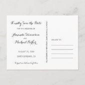 幾何学的ハート日付はがきテンプレートを保存 案内ポストカード (裏面)