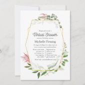 幾何学的ハーバリウムバーチャルシャワー 招待状 (正面)