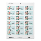 幾何学的バラシェブロンティール(緑がかった色) ラベル (フルシート)