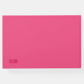 幾何学的バラレッド結婚ズゲストブック ゲストブック (裏面)