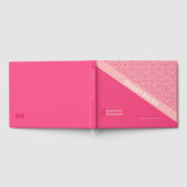 幾何学的バラレッド結婚ズゲストブック ゲストブック (全面)