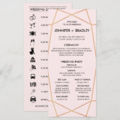 幾何学的バラ結婚金ゴールドのタイムライン |コロカスタムー プログラム (正面/裏面)