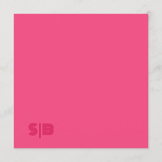 幾何学的バラ赤い日付カードを保存 セーブザデート (裏面)