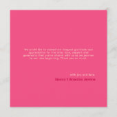 幾何学的バラ赤結婚のサンキューカード サンキューカード (裏面)