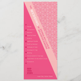 幾何学的バラ赤結婚式 プログラム