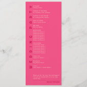 幾何学的バラ赤結婚式 プログラム (裏面)