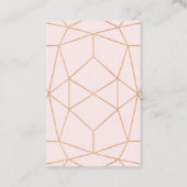 幾何学的バラ金ゴールドスパークルラベル |色カスタム付 名刺 (裏面)