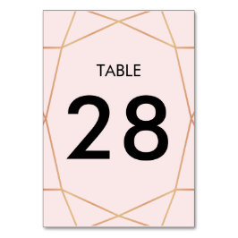 幾何学的バラ金ゴールドテーブル番号 |色カスタム付 テーブルナンバー