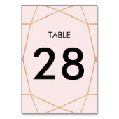 幾何学的バラ金ゴールドテーブル番号 |色カスタム付 テーブルナンバー (裏面)