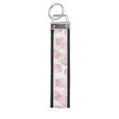 幾何学的バラ金ゴールドパイナップル大理石パターン リストバンドキーホルダー (鍵トップ)