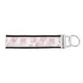 幾何学的バラ金ゴールドパイナップル大理石パターン リストバンドキーホルダー (鍵右)