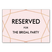 幾何学的バラ金ゴールド予約表記号 |カスタム テーブルナンバー (裏面)