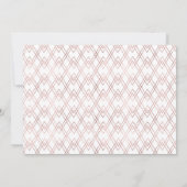 幾何学的バラ金ゴールド手書き卒業写真 案内状 (裏面)