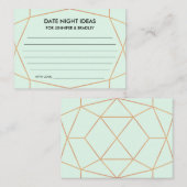 幾何学的バラ金ゴールド結婚の日付アイディアカード エンクロージャーカード (正面/裏面)