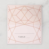 幾何学的バラ金ゴールド護衛カード |色カスタム付 プレイスカード (外部開封)