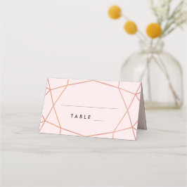 幾何学的バラ金ゴールド護衛カード |色カスタム付 プレイスカード