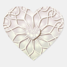 幾何学的バラ金ゴールドLOVEハートパターン