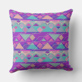 幾何学的パステル抽象芸術パターン クッション (裏面)