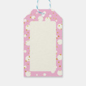 幾何学的パタモダンーンピンククリスマス ギフトタグ (裏面)