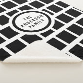 幾何学的パタモダンーン白黒シェルパBl シェルパブランケット (3/4)