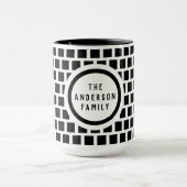 幾何学的パタモダンーン白黒マグカップ マグカップ (中央)