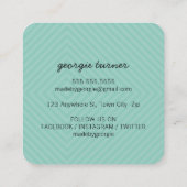 幾何学的パタモダンーン白黒ミント スクエア名刺 (裏面)