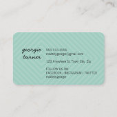 幾何学的パタモダンーン白黒ミント 名刺 (裏面)