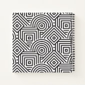 幾何学的パタモダンーン（白黒） ノートブック (裏面)