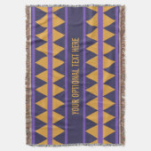 幾何学的パターカスタムン投げ毛布 スローブランケット (正面縦)