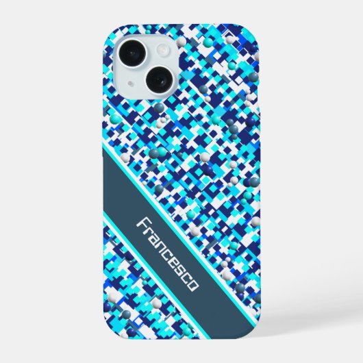 幾何学的パターンのケース – メイトiPhoneケース iPhone 15ケース (裏面)