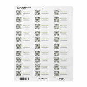 幾何学的パターンの目盛り住所 シール (フルシート)