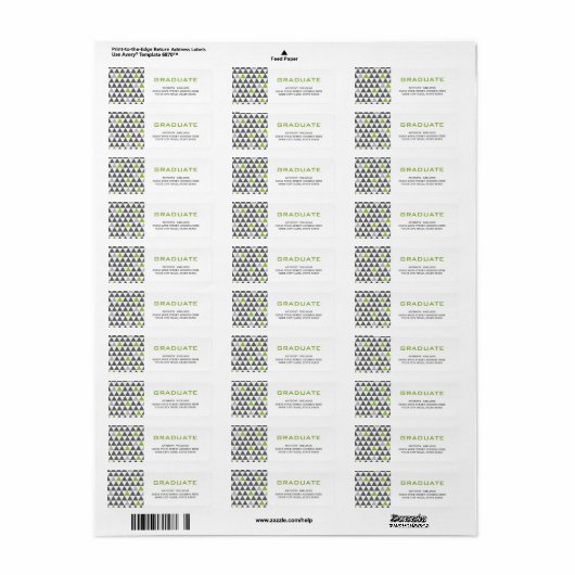 幾何学的パターンの目盛り住所 シール (フルシート)